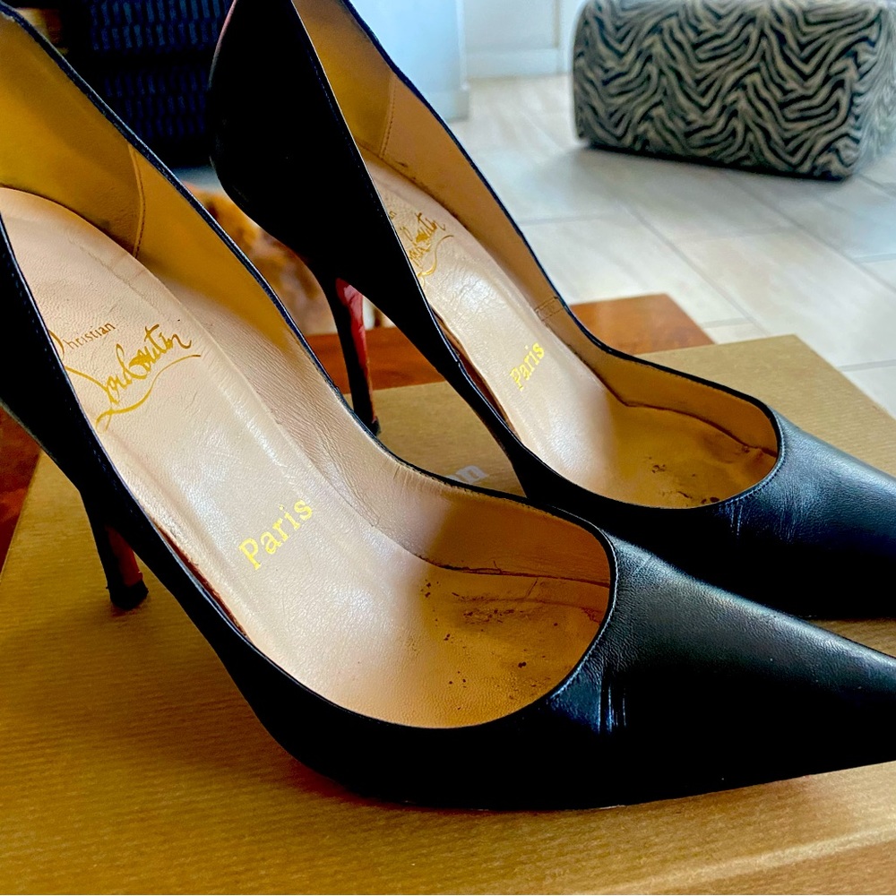 Black heels. Worn but, still have some amazing steps to be had.